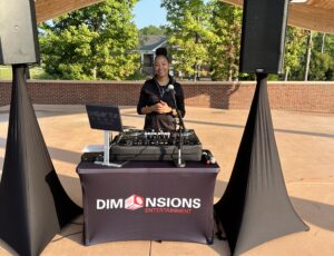 DJ spinning at Doko Manor Park